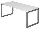 HAMMERBACHER höhenverstellbarer Schreibtisch VRS19/W/G weiß