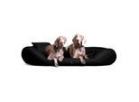Tierlando ® Orthopädisches Hundebett SAMMY | Pflegeleichtes Kunstleder | L-XXXXL schwarz 1,4 m, 30 cm, 1,05 m