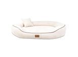 Tierlando MARLON VISCO PLUS Velours - Orthopädisches Hundebett creme 1,4 m, 30 cm, 1 m