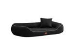 Tierlando MARLON VISCO PLUS Velours - Orthopädisches Hundebett schwarz 1,7 m, 35 cm, 1,1 m