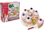 Spiellebensmittel TANNER "Bibi & Tina, Torte", bunt, Kaufladensortimente, Kinder, Holz, zum Schneiden; aus Holz; FSC - schützt Wald