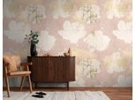 Fototapete LIVING WALLS "THE WALL III Blumen-Tapete Motivtapete Abstrakt Putzoptik", rosa (rosa,creme,beige), B:2,8m H:0,02m L:1,59m, Vlies, Tapeten, Vliestapete Blümchen für Schlafzimmer Küche Wohnzimmer Blumen Design
