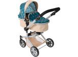 Kombi-Puppenwagen CHIC2000 "Mika", beige (sternchen beige), Puppenwagen, KinderB:41cm H:82cm T:73cm, Kunststoff, Metall, Stoff, mit schwenkbaren Vorderrädern, B:41cm H:82cm T:73cm