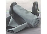 Sporthandtuch DYCKHOFF "Sporttuch Mikrofaser", grau, B:80cm L:180cm, Microfaser, Obermaterial: 90% Polyester, 10% Polyamid, Handtücher, im Set, mit Meshtasche, ideal für Sport, Reisen und Camping