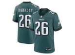 Footballtrikot NIKE "Nike Trikot Philadelphia Eagles NFL Home Jersey Barkley 26", Herren, Gr. M, grün (mehrfarbig), 100% Polyester, Trikots