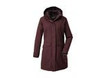 Parka KILLTEC "KOW 18 WMN PRK", Damen, Gr. 48, rot (dunkelrot), Obermaterial: 100% Polyester.Futter: 100% Polyester.Füllung: 100% Polyester, Jacken Parka, Wasser- und winddichter Parka, atmungsaktiv, verstellbare Details