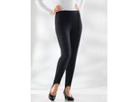 Bügelfaltenhose CLASSIC BASICS, Damen, Gr. 24, Kurzgrößen, schwarz, 100% Polyester, unifarben, lang, Hosen