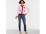 Lands' End Lulu Guinness Strickblazer, Damen, Pink, Polyester/Nylon/Polyester-Mischung, by Lands' End