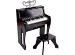 Spielzeug-Musikinstrument HAPE "Leuchttasten-Piano mit Hocker", schwarz, Spielzeug-Musikinstrumente, KinderB:38cm H:50cm T:23cm, B:38cm H:50cm T:23cm
