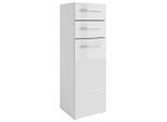 Mid.you Highboard, Weiß, Weiß Hochglanz, Kunststoff, 1 Fächer, 2 Schublade(n) Schubladen, 34x104x31 cm, stehend, Wohnzimmer, Kommoden & Sideboards, Highboards