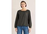 Langarmbluse CECIL, Damen, Gr. XL (44), grün (raw khaki), Stoff, 100% Viskose, unifarben, normal normal, Rundhals, Bündchen, Blusen, aus softer Viskose