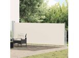 vidaXL Ausziehbare Seitenmarkise 140×500 cm Creme
