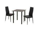 vidaXL 3-tlg. Essgruppe Esstisch mit Stühlen Schwarz