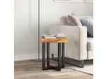 vidaXL Couchtisch 40 x 45 cm Massivholz Teak und Polyresin