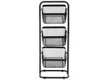 Homeware Profession. Küchen-Organizer-Set, Schwarz, Metall, Kunststoff, 9.4 L,9.4 L,9.4 L, 32x96x37.5 cm, Ordnen & Aufbewahren, Aufbewahrungskörbe, Organizer