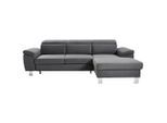 Xora Ecksofa, Grau, Metall, 3-Sitzer, Ottomane rechts, L-Form, 250x167 cm, Stoffauswahl, seitenverkehrt erhältlich, Schlafen auf Sitzhöhe, Rücken echt, Wohnzimmer, Sofas & Couches, Wohnlandschaften, Ecksofas