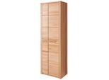 Linea Natura Garderobenschrank, Buche, Holz, Holzwerkstoff, Kernbuche, massiv, 8 Fächer, 65x201x40 cm, Beimöbel erhältlich, Garderobe, Garderobenschränke, Garderobenschränke