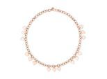 Kette mit Anhänger ECHTZEIT "Schmuck Geschenk Edelstahl Halskette Endless Love Herzen", rosa (roségoldfarben), Halsketten, Damen, Edelstahl, L: 45 B: 2mm, B:2mm