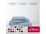 Handtuch Set S.OLIVER "s.Oliver, Premium Qualität, 600 gr/m²", blau (hellblau), 3 Stk., Walkfrottier, Walkfrottier, Obermaterial: 100% Baumwolle, Handtuch-Sets, 1 Gästetuch 30x50 cm, 1 Handtuch 50x100 cm, 1 Duschtuch 70x140 cm