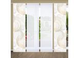 Schiebegardine HOME IN GREEN "SPIRO" Gr. 1, gold (goldfarben), B:60cm H:245cm, Polyester, Gardinen, SET DIGITALDRUCK,BAMBUSOPTIK RECYCELT