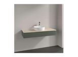 Villeroy und Boch Antao Waschtisch-Unterschrank L10053HL mit Beleuchtung, 1 Auszug, 1200 x 190 x 500 mm, Front ohne Struktur, Leaf Green Matt Lacquer / Botticino