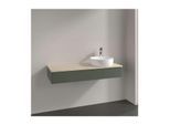Villeroy und Boch Antao Waschtisch-Unterschrank L12013HL mit Beleuchtung, 1 Auszug, 1200 x 190 x 500 mm, Front ohne Struktur, Leaf Green Matt Lacquer / Botticino