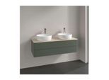 Villeroy und Boch Antao Waschtisch-Unterschrank K24053HL 120x36x50cm, Hahnloch, Waschbeckenplattenfarbe botticino, leaf green matt lacquer