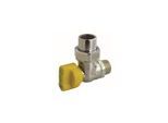 Aalberts SEPP Gas Gas-Eckkugelhahn 0029485 DN 25, R 1 x Rp 1, Messing verchromt