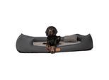 Tierlando ® Nonplusultra LINUS orthopädisches Hundebett Visco PLUS Kunstleder schwarz/ graphit 1,3 m, 25 cm, 1 m