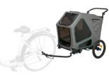 Fahrradhundeanhänger TRIXIE "M, 71×95×85/138 cm, Grau/Salbei", grün (grau, grün), B:95cm H:138cm L:71cm, Fahrradanhänger, Fahrradhundeanhänger