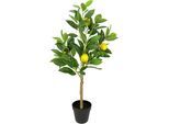 Kunstpflanze I.GE.A. "Zitronenbaum im Topf", gelb, B:36cm H:73cm L:24cm, Polyester, Kunstpflanzen, Kunstpflanze, Kunstbaum Zimmerpflanze