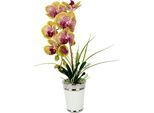 Kunstblume I.GE.A. "Orchidee", rosa, B:30cm H:52cm L:40cm, Kunstpflanzen, Kunstblume, im Topf, aus Keramik, Seidenblume Real Touch