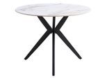 Xora Esstisch, Grau, Schwarz, Weiß, Beige, Metall, Keramik, rund, eckig, 100x76x100 cm, Bsci, Esszimmer, Tische, Esstische, Esstische rund