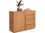 Linea Natura Kommode, Buche, Holz, Kernbuche, teilmassiv, 1 Fächer, 4 Schublade(n) Schubladen, 120x89.2x41 cm, Beimöbel erhältlich, stehend, Wohnzimmer, Kommoden & Sideboards, Kommoden