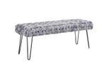 Xora Sitzbank, Grau, Schwarz, Metall, Textil, 2-Sitzer, 128x50x45 cm, Esszimmer, Bänke, Sitzbänke