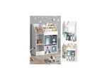 Vicco Kinderregal Bücherregal Wandregal Luigi Weiß 100x114 cm modern Faltbox Kinderzimmer Regal Spielzeugregal Dekoregal Standregal Aufbewahrungsregal Würfelregal Ablage Fach freistehend