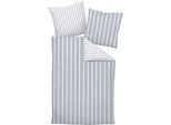 Wendebettwäsche JANINE "modernclassic 39028-28", grau (platin), B/L: 200cm x 200cm, 1 Stk., 2 Stk., Mako-Satin, B/L: 80cm x 80cm & 80cm x 80cm, Mako-Satin, Obermaterial: 100% Baumwolle, Bettwäsche, Wendebettwäsche, mit Reißverschluss