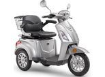 Elektromobil LUXXON "E3800", silber (silberfarben), ElektromobileB:68cm H:111cm L:155cm, bis zu 65 km Reichweite, Elektro Dreirad, Seniorenmobil, B:68cm H:111cm L:155cm