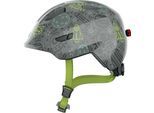 Kinderfahrradhelm ABUS "SMILEY 3.0 LED" Gr. M, grau (grau space), Helme, Kinder, M Kopfumfang: 50cm - 55cm