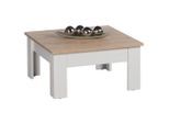 Livetastic Couchtisch, Weiß, Eiche, Lärche, Holzwerkstoff, 1 Schublade(n) Schubladen, eckig, 78x40x78 cm, Stauraum, Wohnzimmer, Wohnzimmertische, Couchtische, Couchtische mit Stauraum