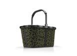 Reisenthel Einkaufskorb Carrybag teddy leo olive, Dunkelgrün, Textil, 22 L, 49x29x28 cm, Freizeit, Koffer & Taschen, Einkaufskörbe