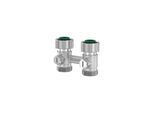 Flamco Zweirohr-Hahnblock EXCLUSIV D2/50 G 3/4 M EKxG 3/4 F, DG, MS vernickelt (F10014)