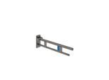 Hewi System 900 Mobiler Stützklappgriff 900.50.41960SC Ausladung 750 mm, Edelstahl pulverbeschichtet dunkelgrau perlglimmer tiefmatt, links, Spülauslösung Funk