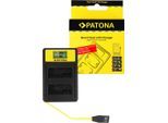 PATONA Smart Dual LCD USB Ladegerät für Canon LP-E8