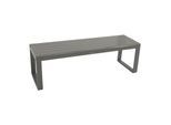 DEGAMO Hockerbank BRESCIA 3-sitzer, Aluminium silbergrau