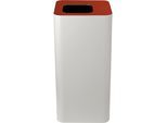 Wertstoffsammler Pure, Volumen 100 l, weiß / rot kaiserkraft