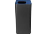 Wertstoffsammler Pure, Volumen 100 l, schwarz / blau kaiserkraft