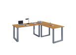 VCM VCM Holz Schreibtisch Eckschreibtisch schlicht 190x130 L Form links oder rechts Arbeitstisch Platte 50 cm tief Computertisch Büromöbel - Lona U