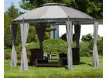 Pavillon KONIFERA "Tino", grau, B/H/T: 350cm x 260cm x 350cm, Pavillons, Pavillon, BxT: 350 x 350 cm