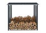 vidaXL Brennholzlager Verzinkter Stahl 172x91x154 cm Anthrazit